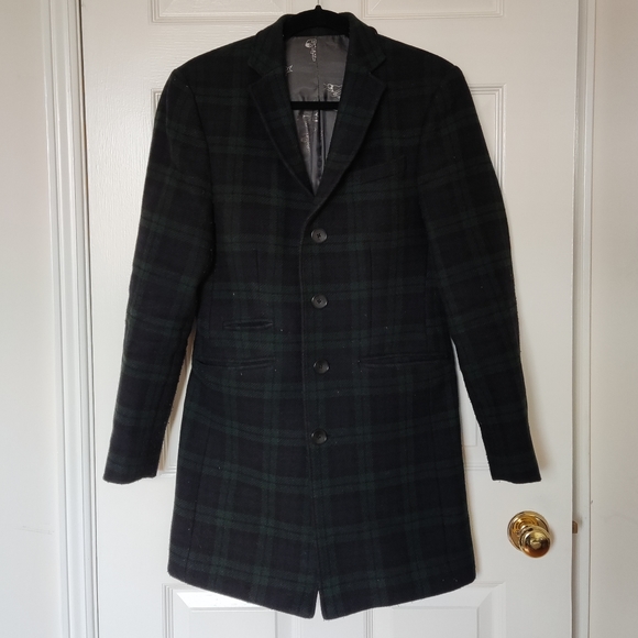 Heart and dagger plaid wool coat - Picture 2 of 12
